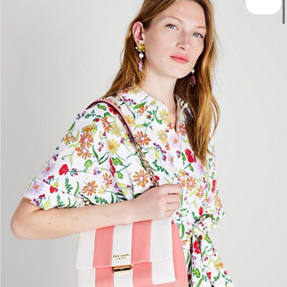 Kate Spade Carlyle Color Block Medium Shoulder Bag - Rose Garden